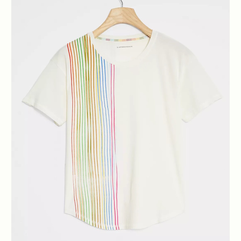 Anthropologie Multicolor Striped Tee